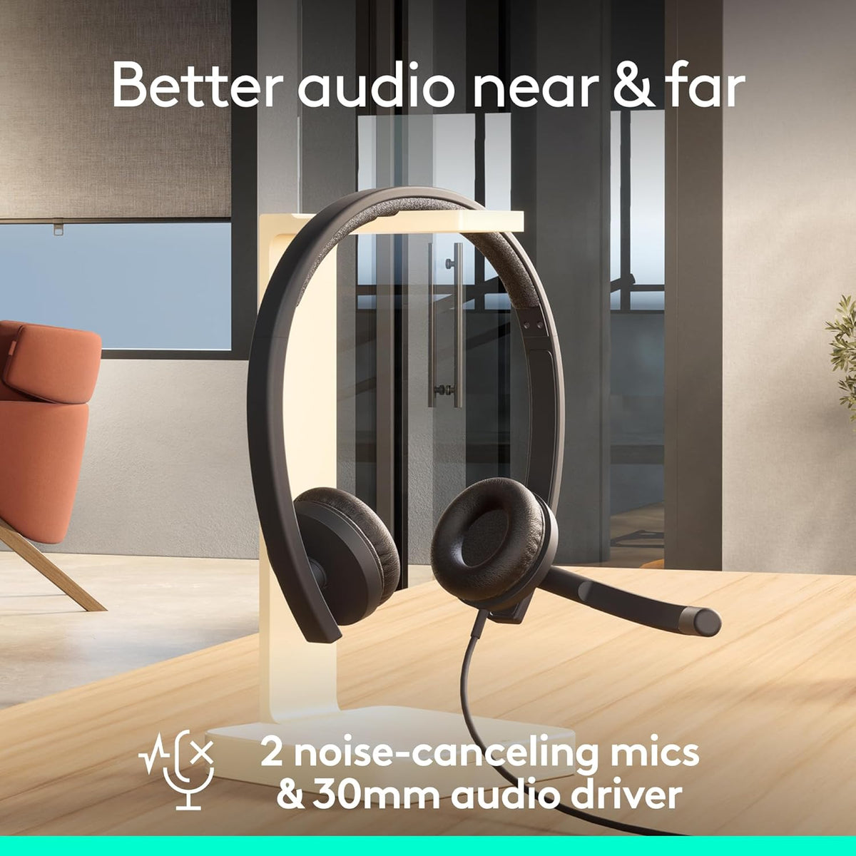 Logitech H570e USB-C Auriculares con cable con micrófono PC y Mac -...
