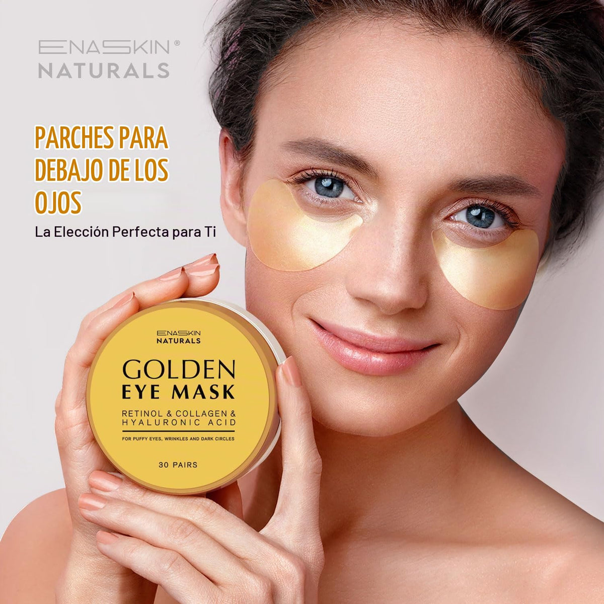 Enaskin Naturals - Parches para debajo de los ojos con círculos osc...