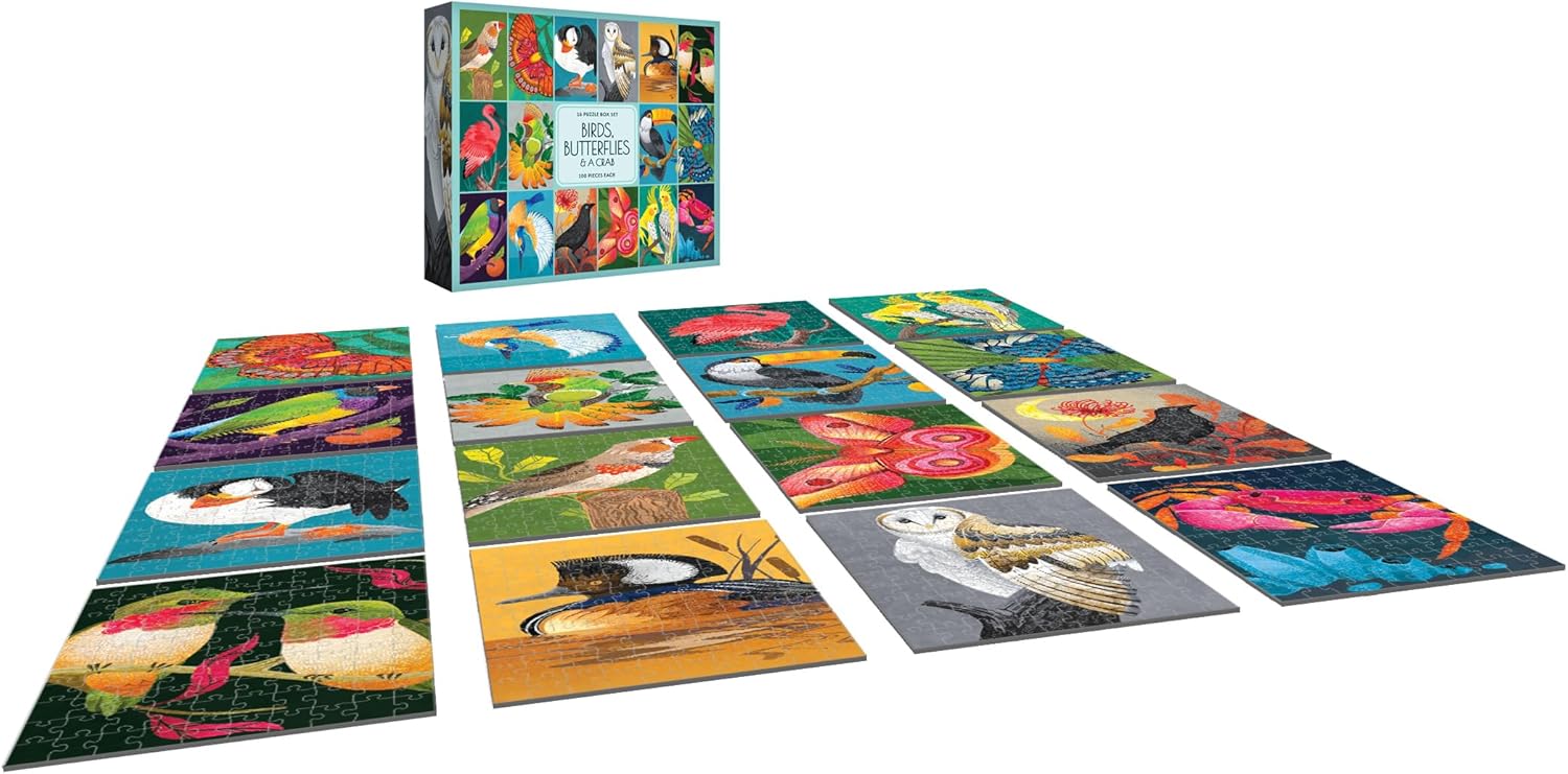 RoseArt - Juego de caja de rompecabezas con diseño de pájaros, mari...