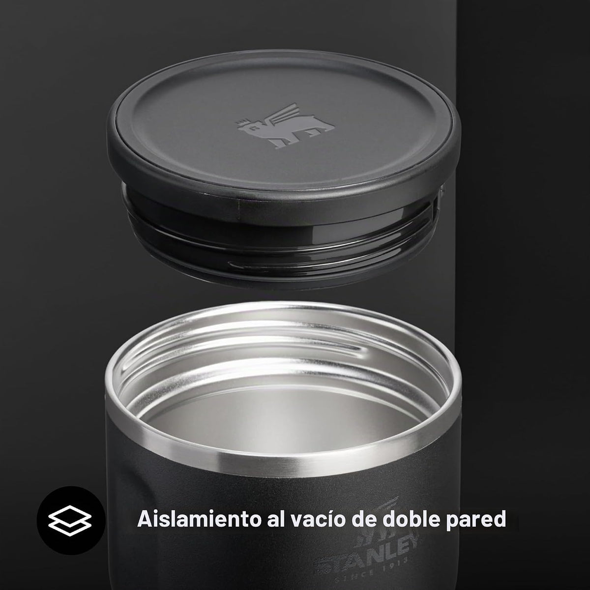 STANLEY 1913 Adventure To-Go Tarro de Comida 0.35L - Negro | 4 hora...