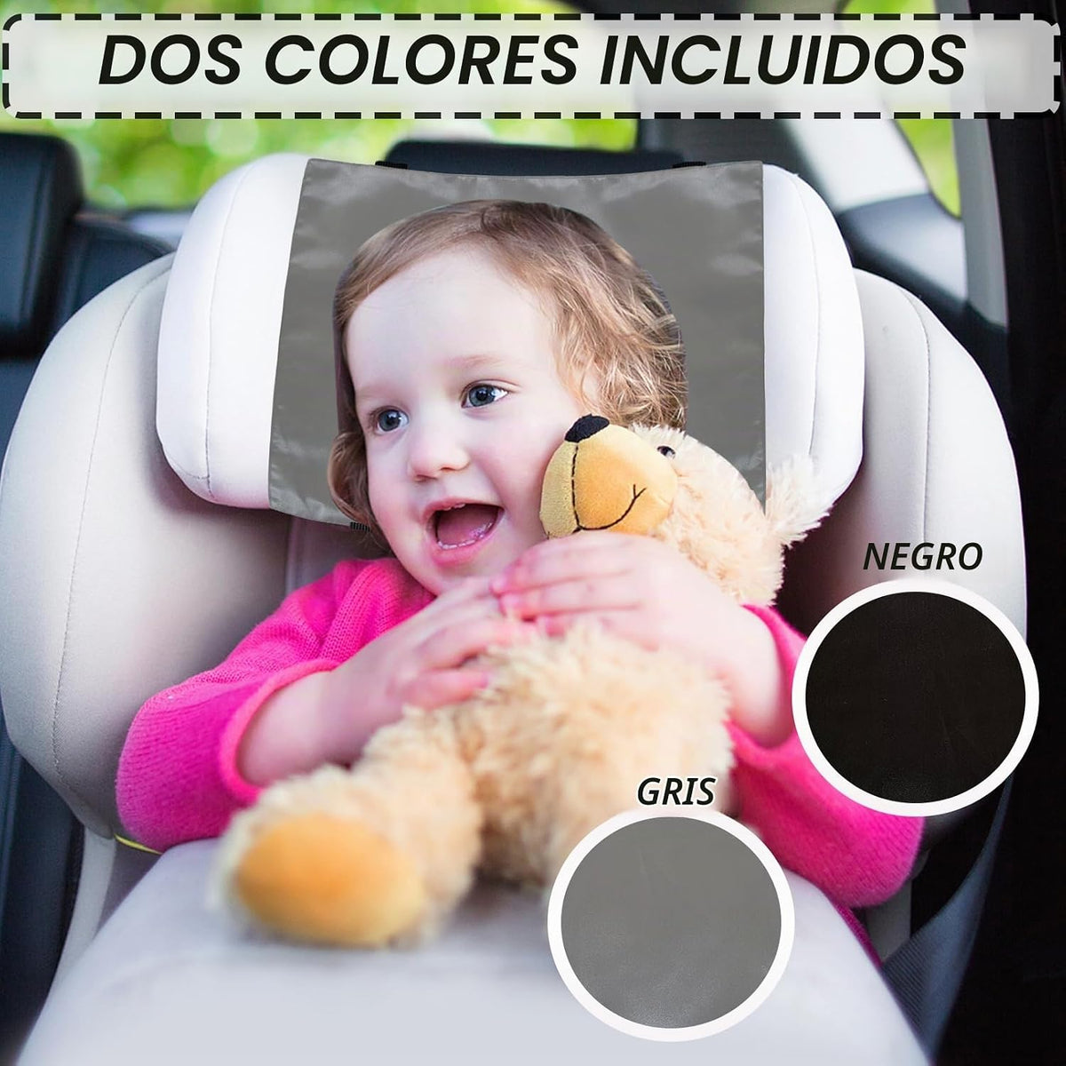 Okueejur 2 fundas de satén para reposacabezas de asiento de automóv...