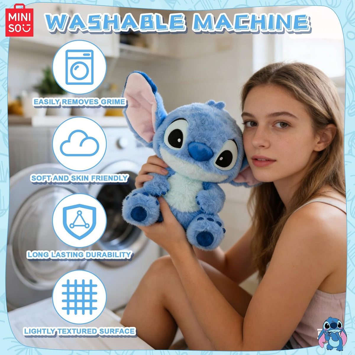 MINISO Disney Stitch - Juguete de peluche Lilo &amp; Stitch de felp...
