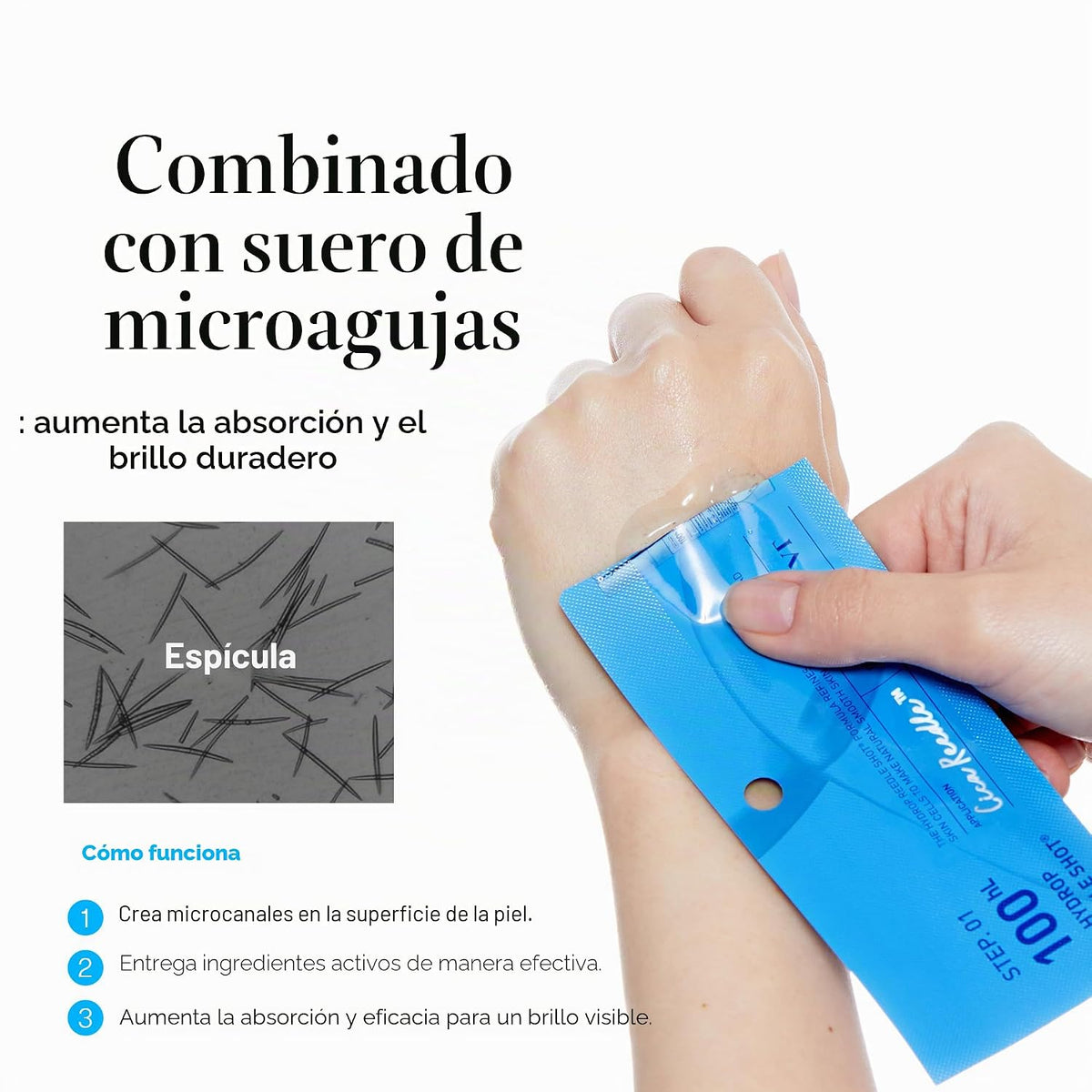 VT COSMETICS Hydrop Reedle Shot 100hl Máscara de Hidrogel de 2 Paso...