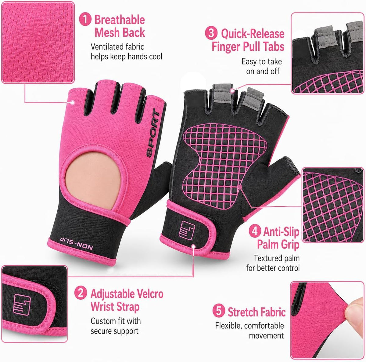 Guantes de entrenamiento para hombres y mujeres, guantes deportivos...