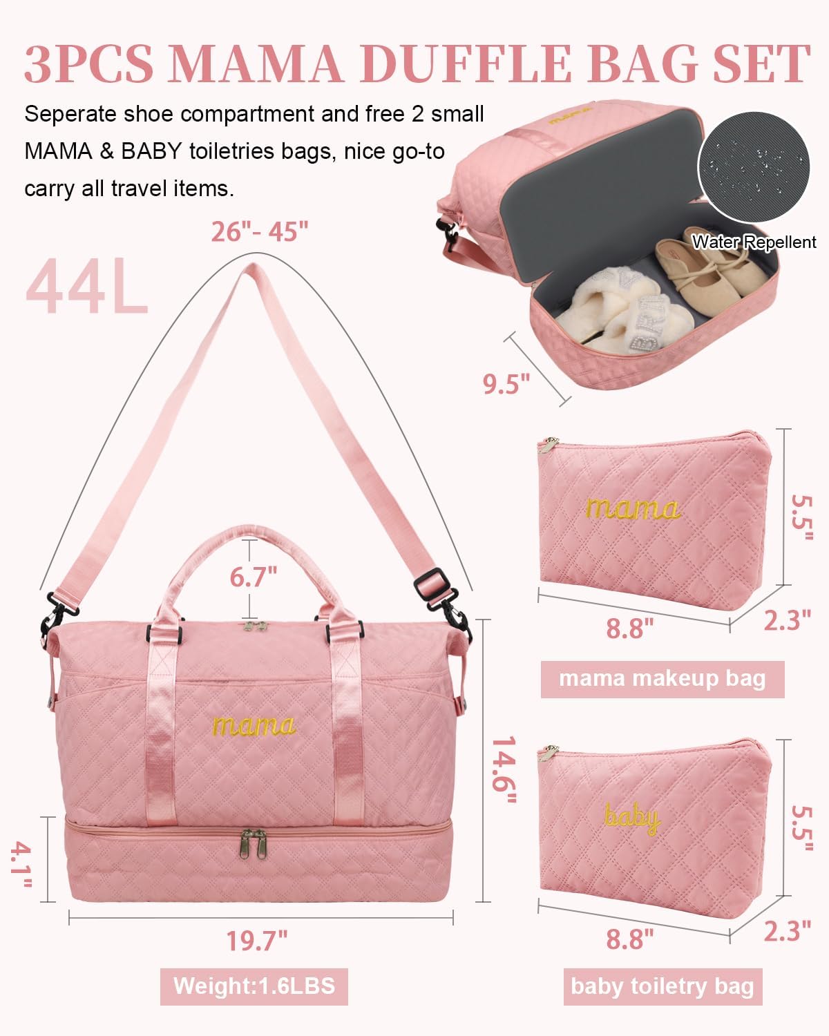 Mamá Bebé Bolsa de Hospital para Embarazo Esenciales para Mujeres P...