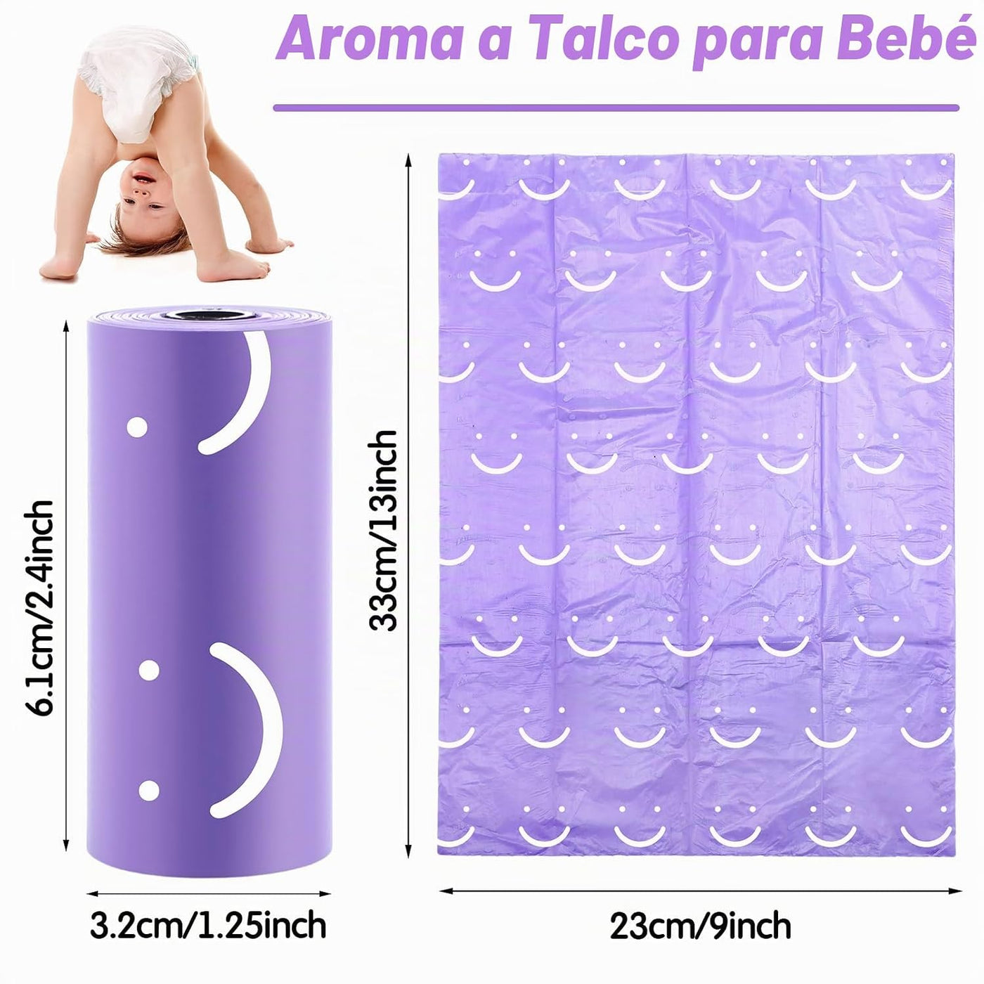 Wowangce 1500 bolsas desechables para pañales de bebé, eliminación...