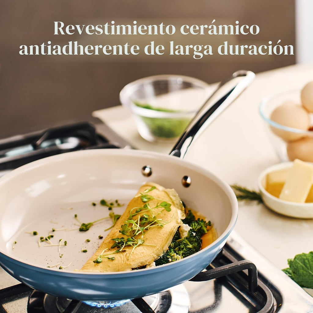 Redchef Juego de sartenes de cerámica antiadherente, sartenes de ce...