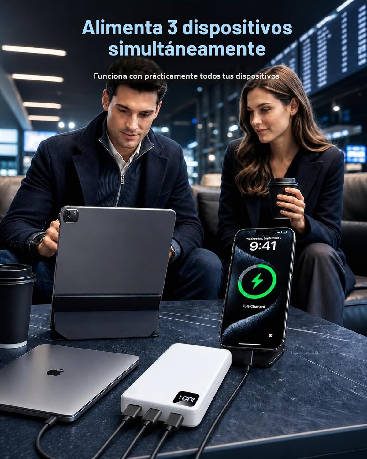 Cargador portátil 56800mAh, 22.5W Banco de carga rápida del poder c...
