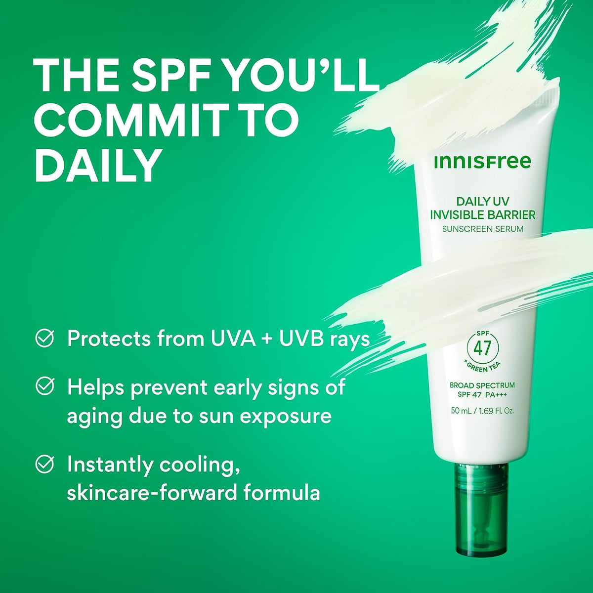 innisfree Suero protector solar de barrera invisible UV diario, amp...