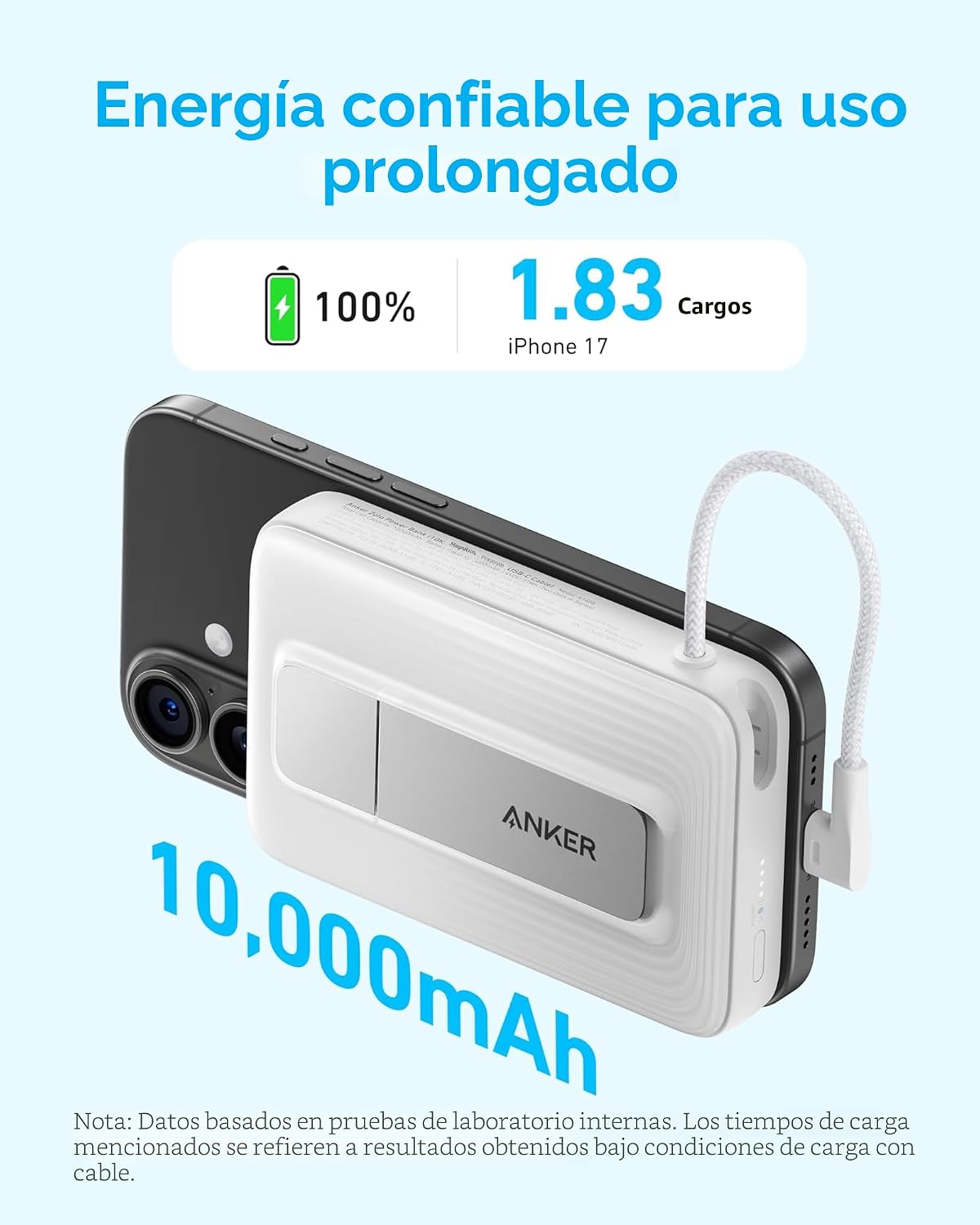 Anker Zolo - Banco de energía magnético, cargador portátil Magsafe...