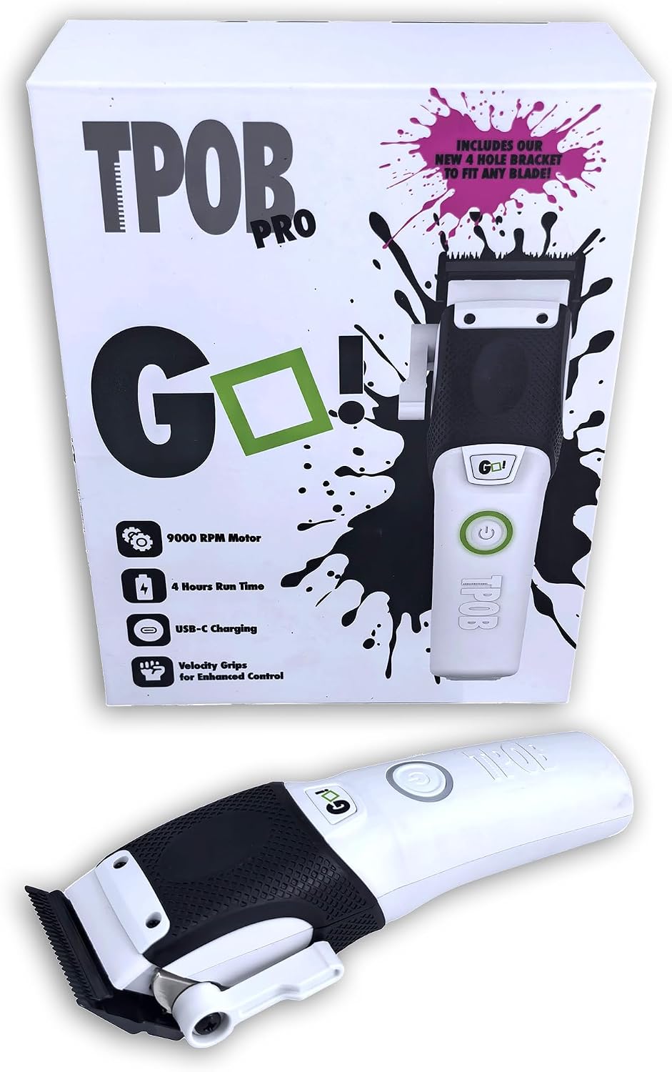 TPOB GO Barber - Cortapelos para hombre 9000 RPM con empuñaduras de...