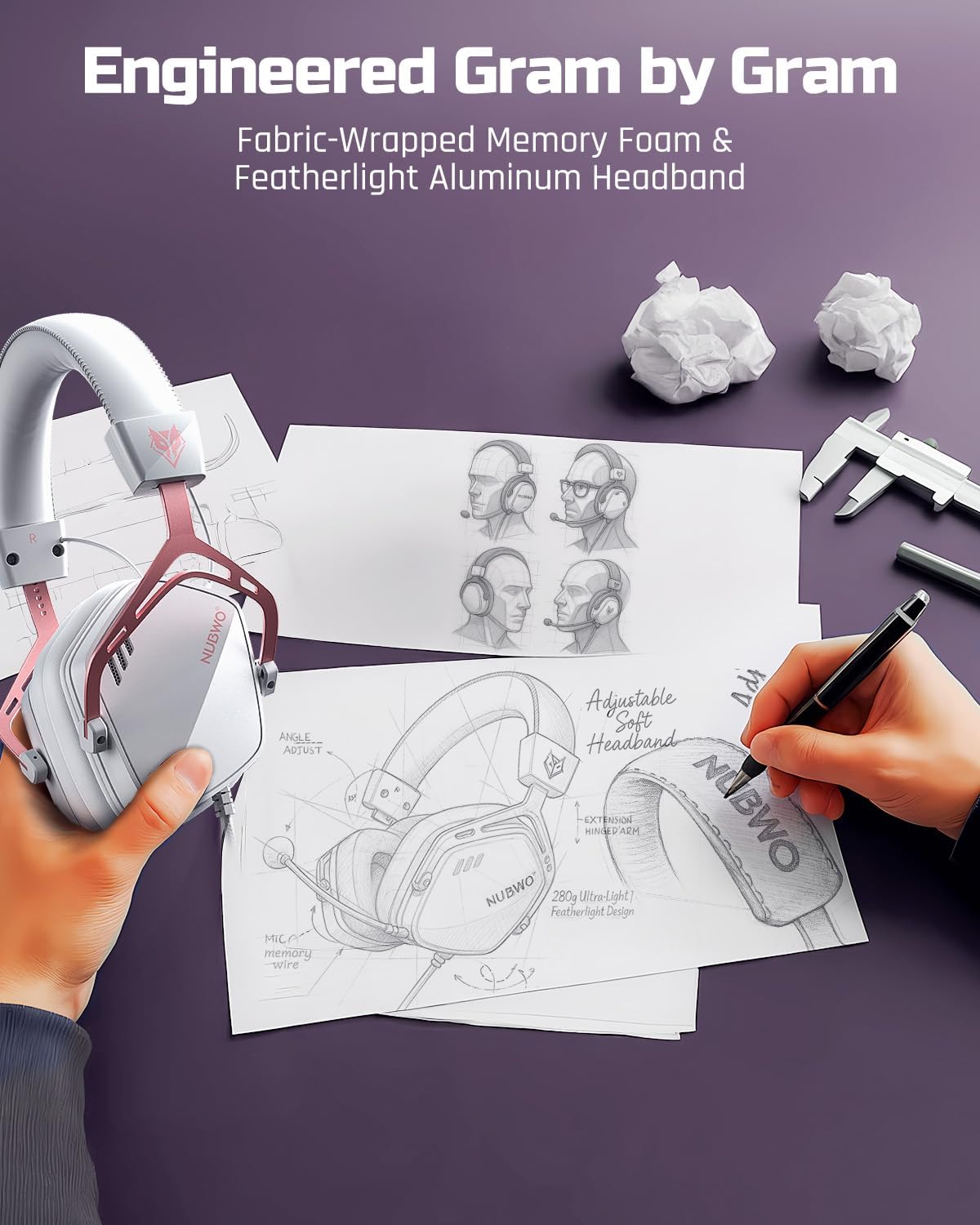 NUBWO HG03 USB-A - Auriculares para juegos con sonido envolvente 7....