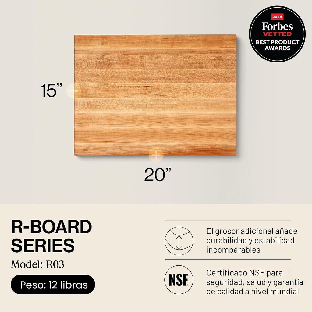 John Boos Serie R-Board Tabla de cortar rectangular de madera de ar...