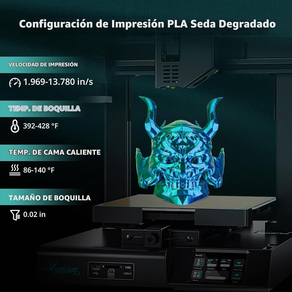 AMOLEN - Paquete de filamento de impresora 3D de seda PLA, filament...