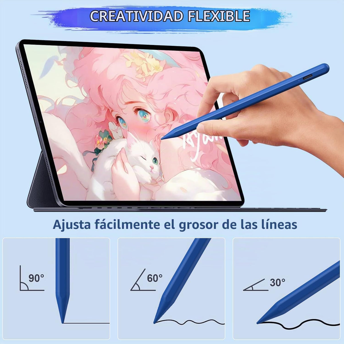 Lápiz óptico para iPad A16\/10ª\/9ª generación, carga rápida de 10...