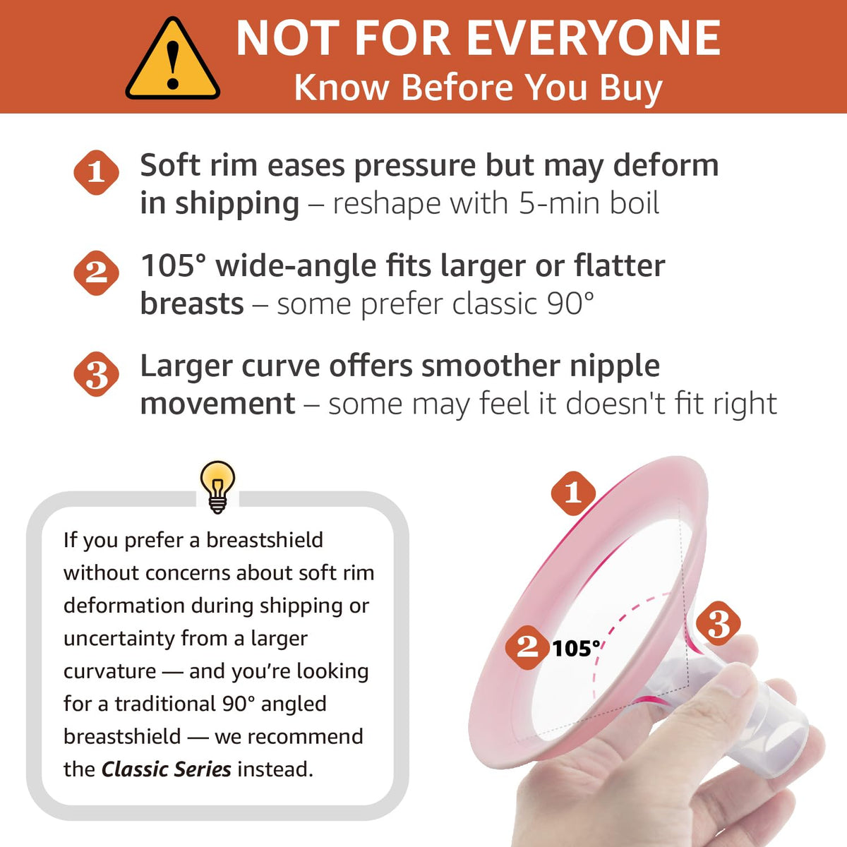 25mm Maymom MyFit Shields, Serie Pano; Compatible con el extractor...