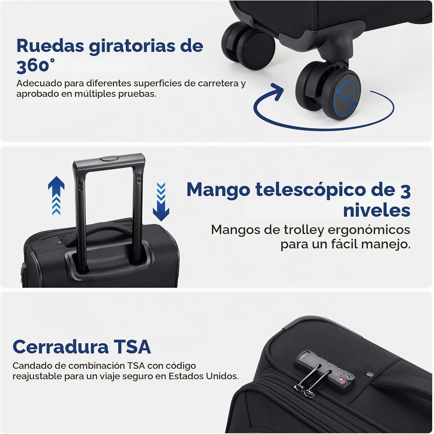 Softside - Maleta de mano expandible con apertura superior de 20 pu...