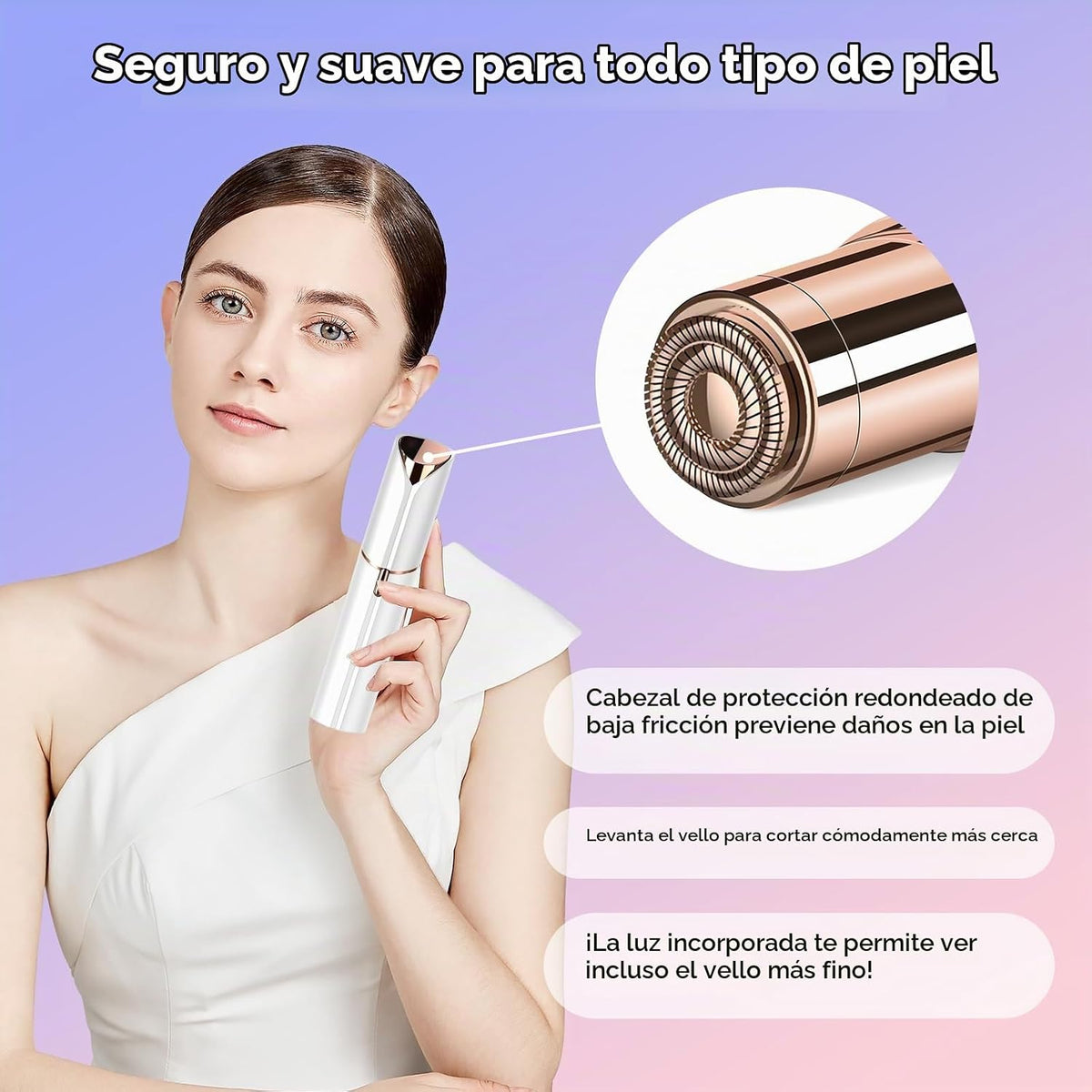 Removedor de vello facial para mujeres - visto en la TV, afeitadora...