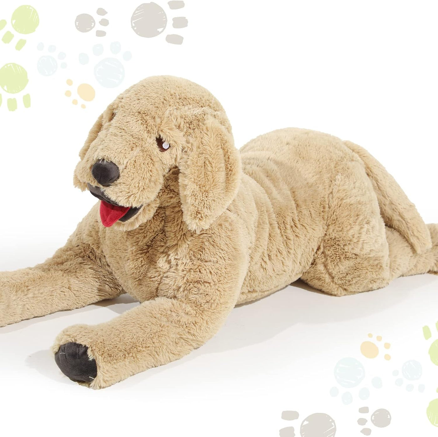 Geosar Animales de peluche de perro de 39.4 pulgadas, suaves juguet...