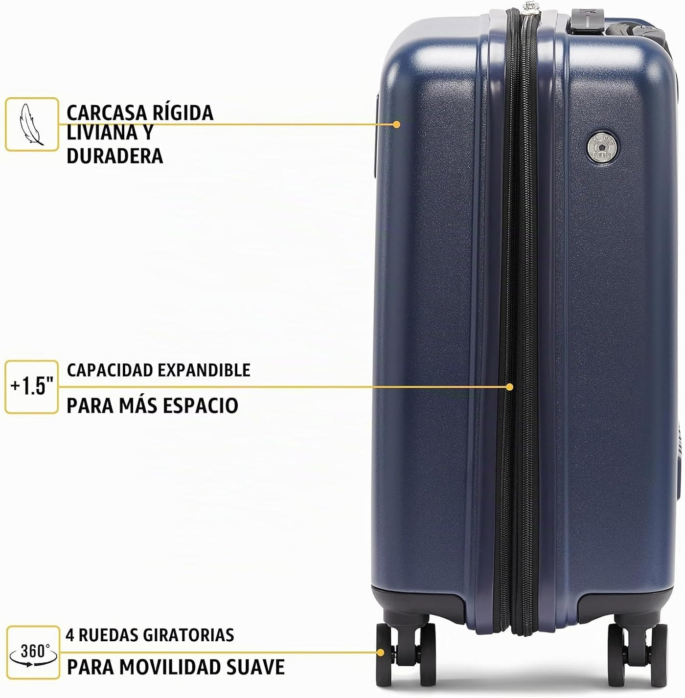 DKNY Amazon Exclusive On the Go - Maleta de mano rígida de 21 pulga...