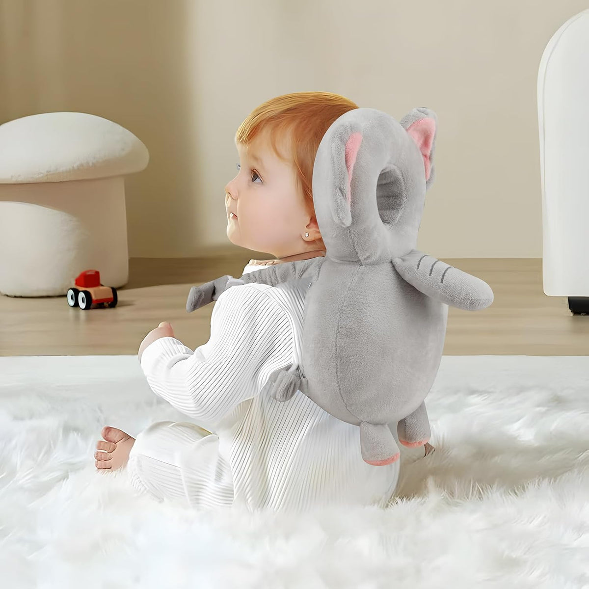 PandaEar Mochila de protección para la cabeza del bebé, protector d...
