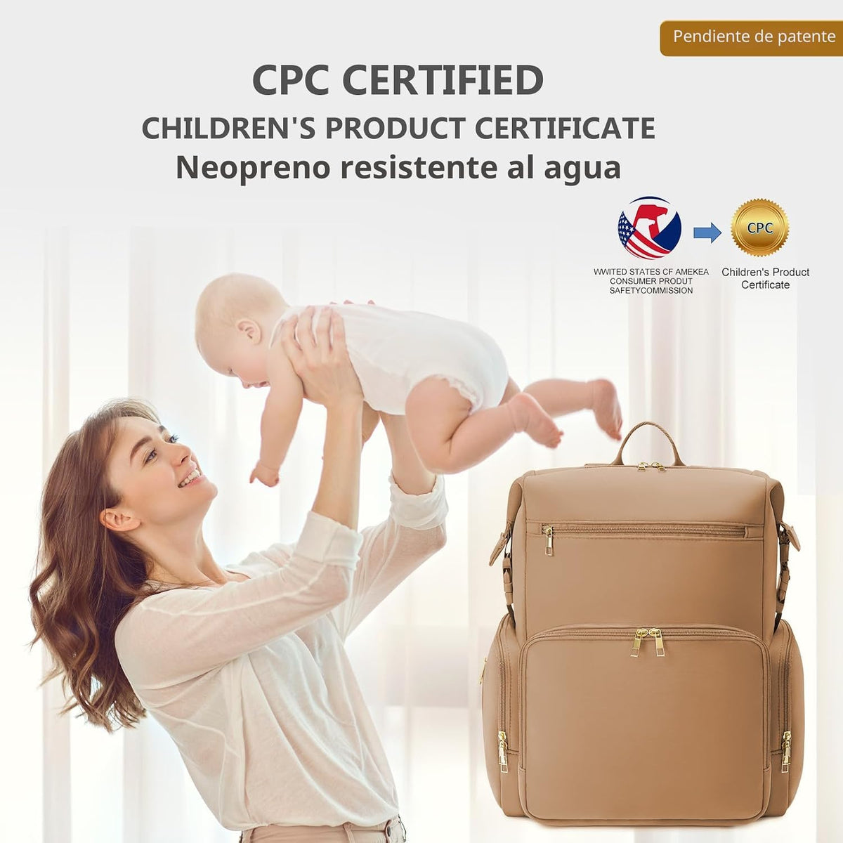 CEI-CEI mochila de pañales de neopreno impermeable para mamá y papá...