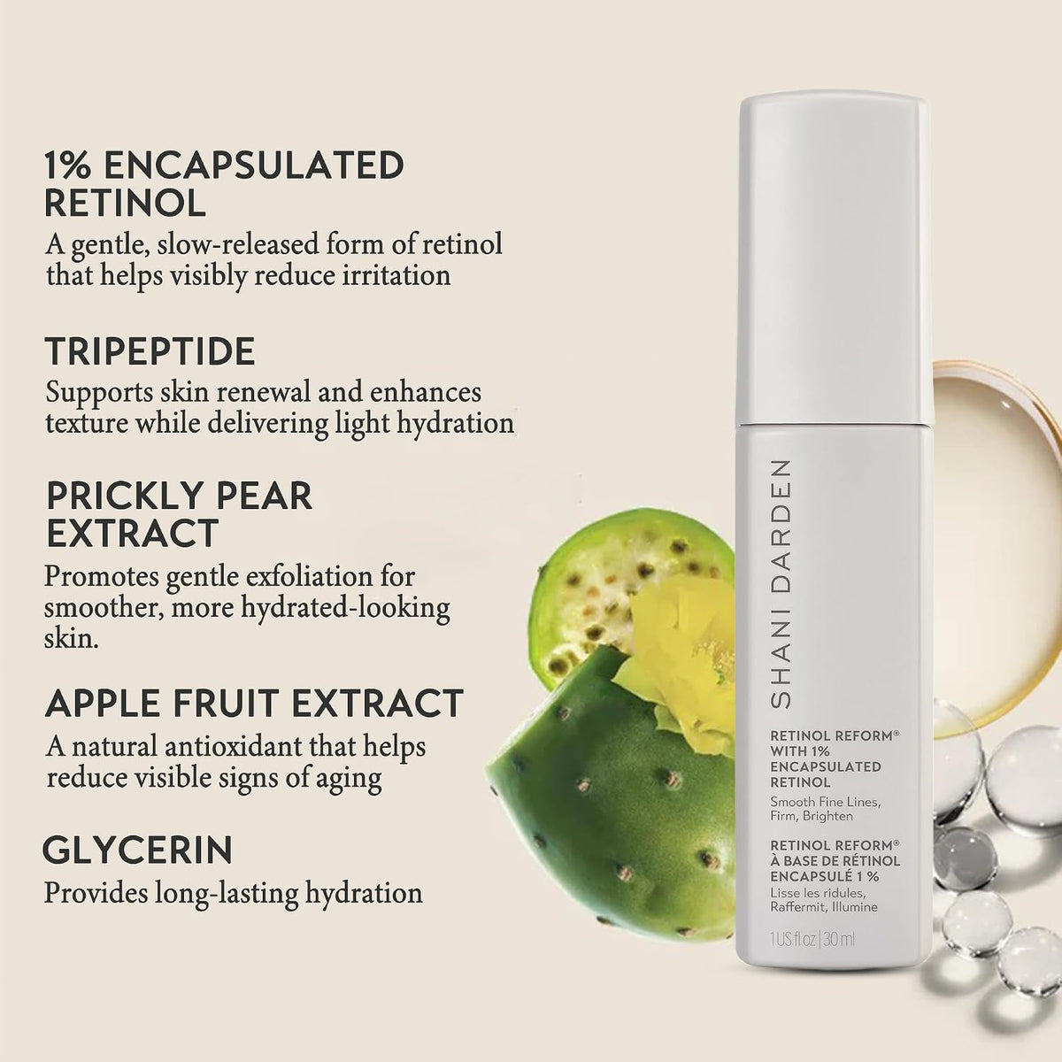 Shani Darden Reforma de retinol para el cuidado de la piel con suer...