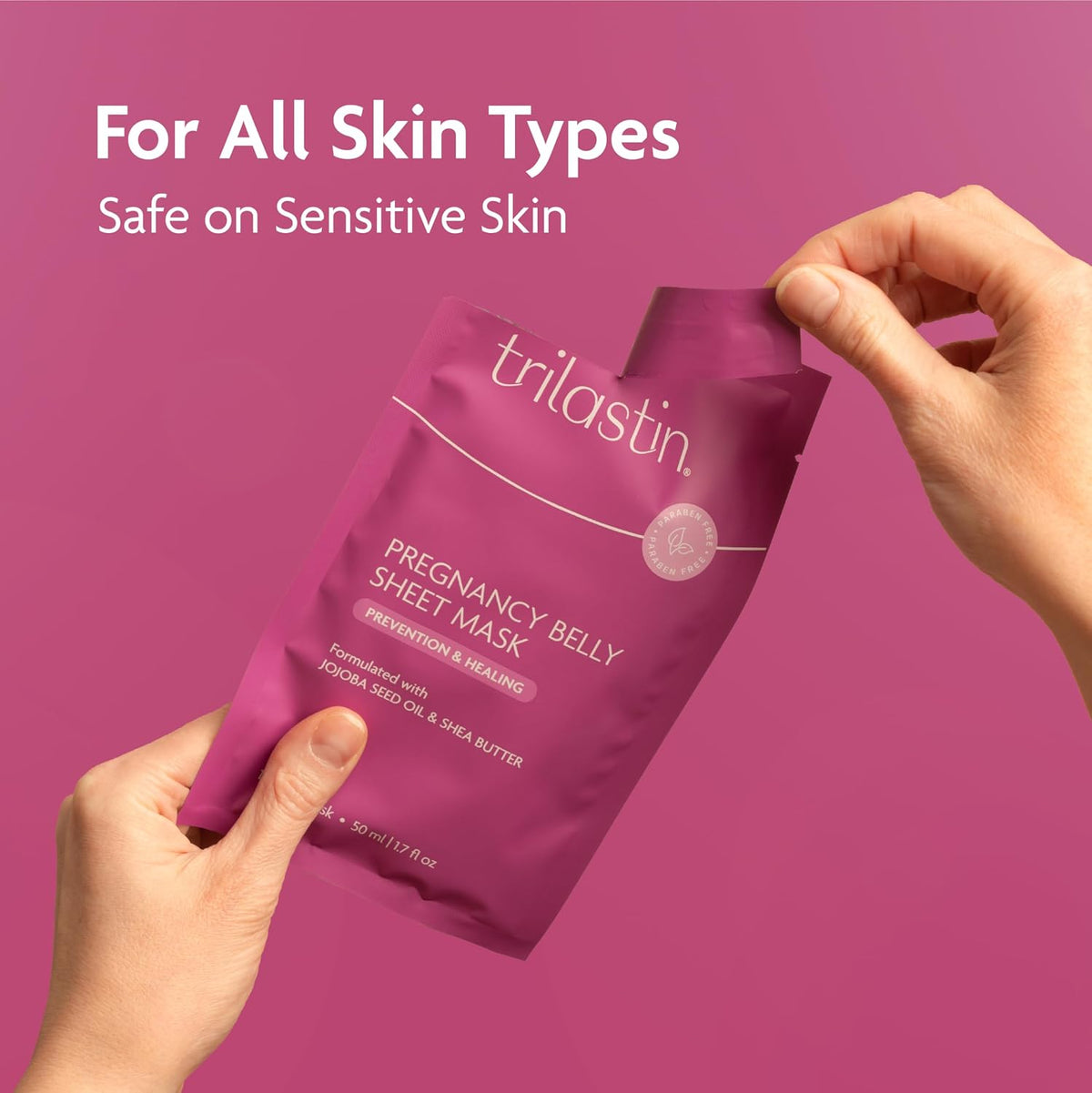 TriLASTIN Mascarillas para el vientre para mujeres embarazadas, hid...