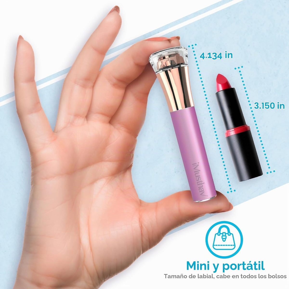 iMusthav Depilación facial impecable recargable para mujeres con lu...