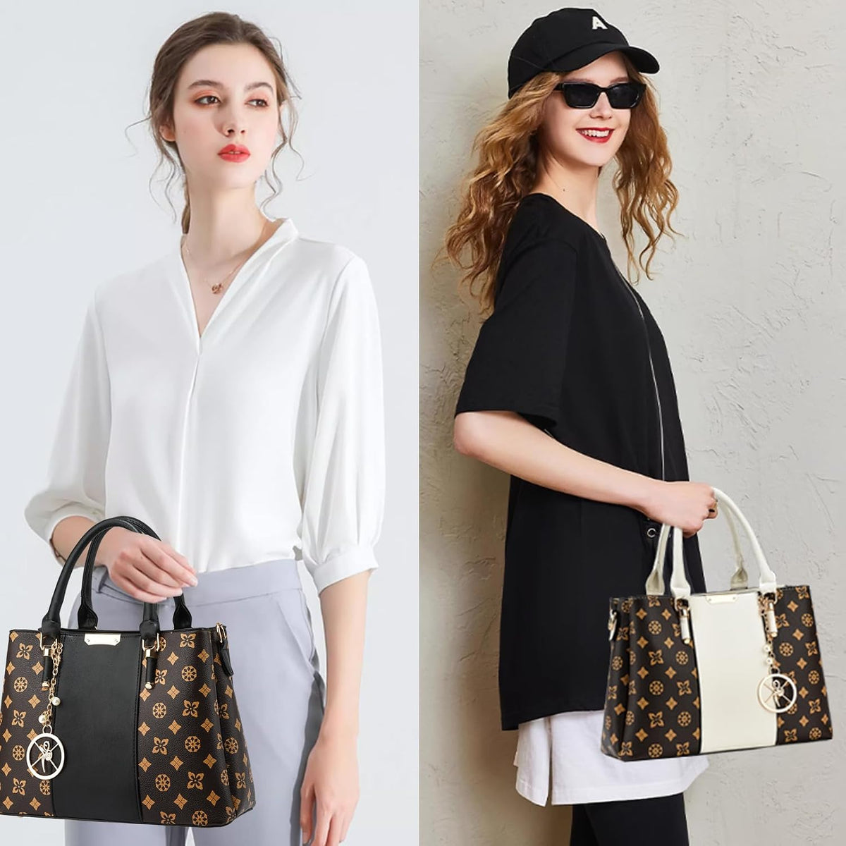KURGOOL Bolsos y bolsos de mano para mujer, bolso de hombro con asa...