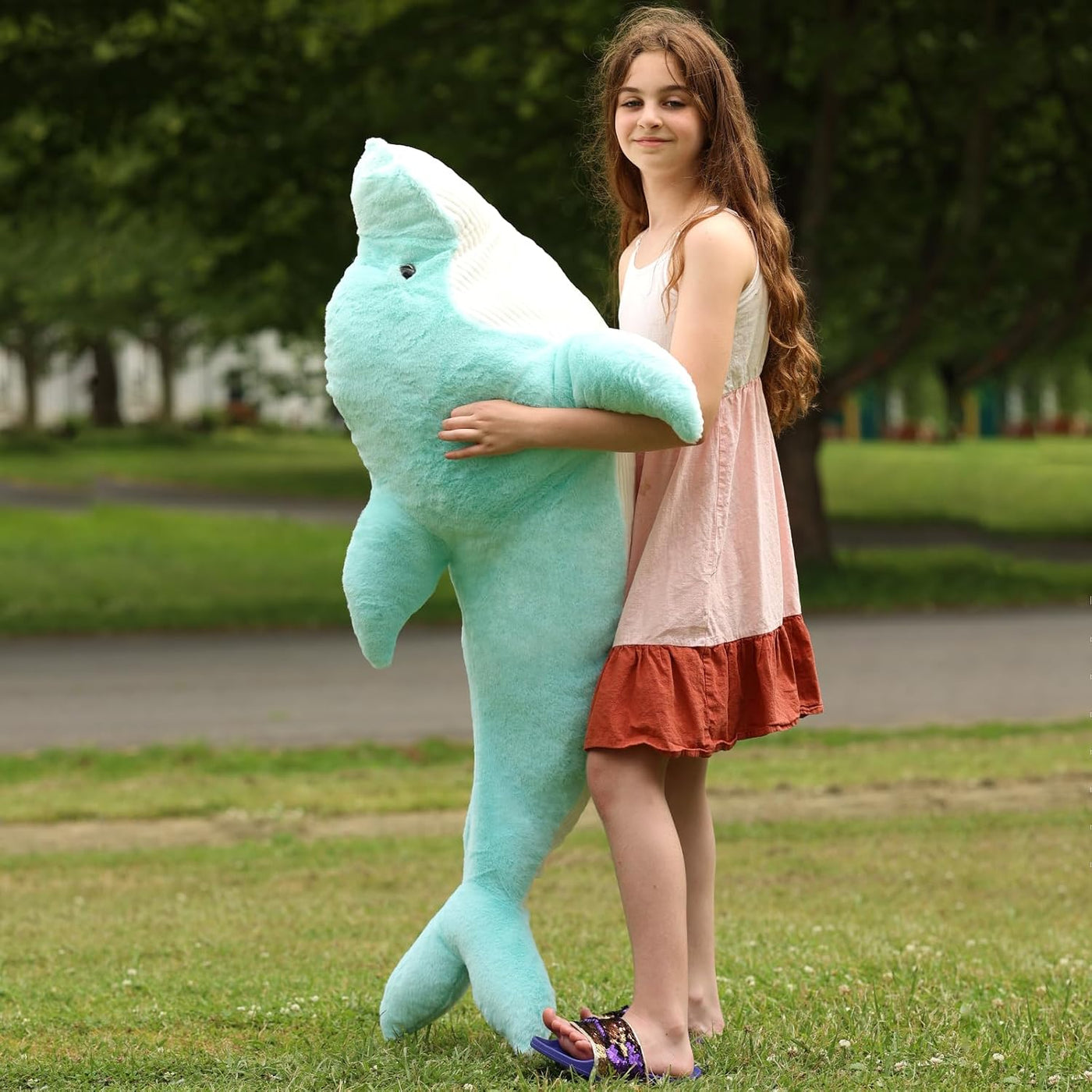 MaoGoLan - Peluche de delfín para niñas, animal marino, almohada de...