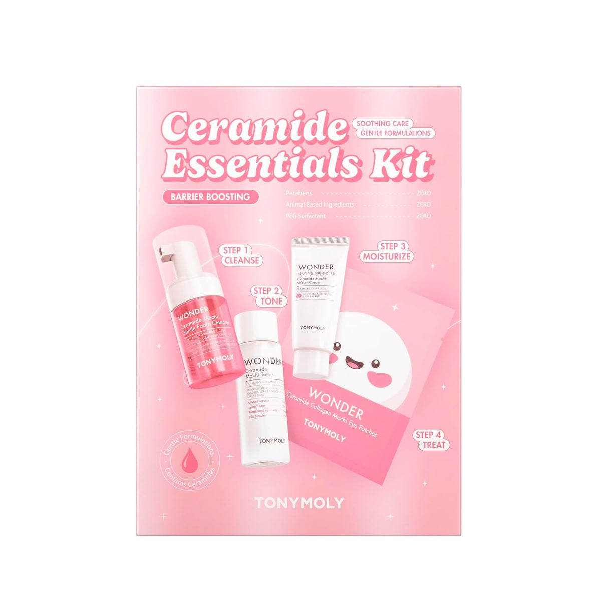 TONYMOLY Wonder Ceramide Mochi Essentials Set - Ácido Hialurónico y...