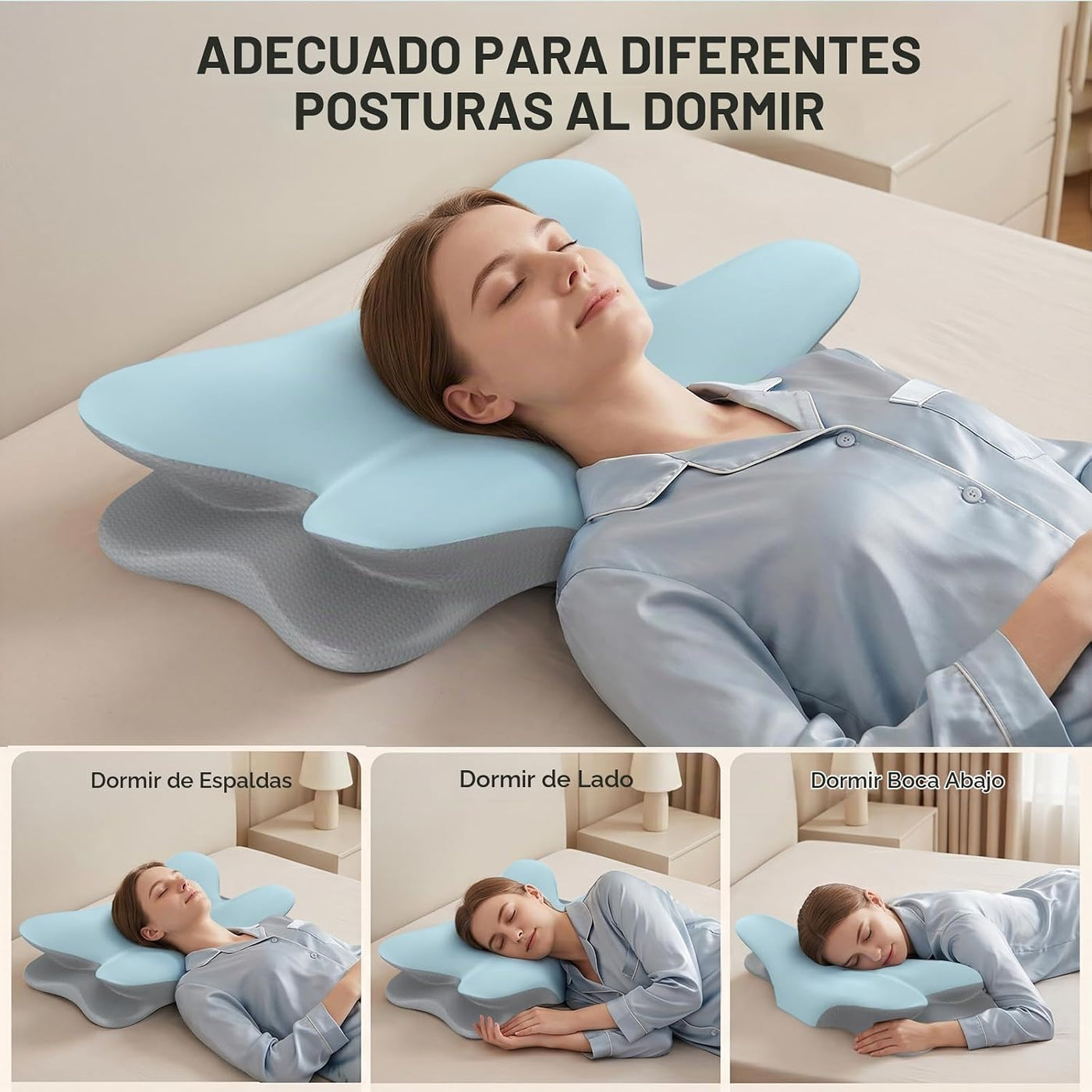 Almohada Cervical para el Cuello para Alivio del Dolor - Almohada E...