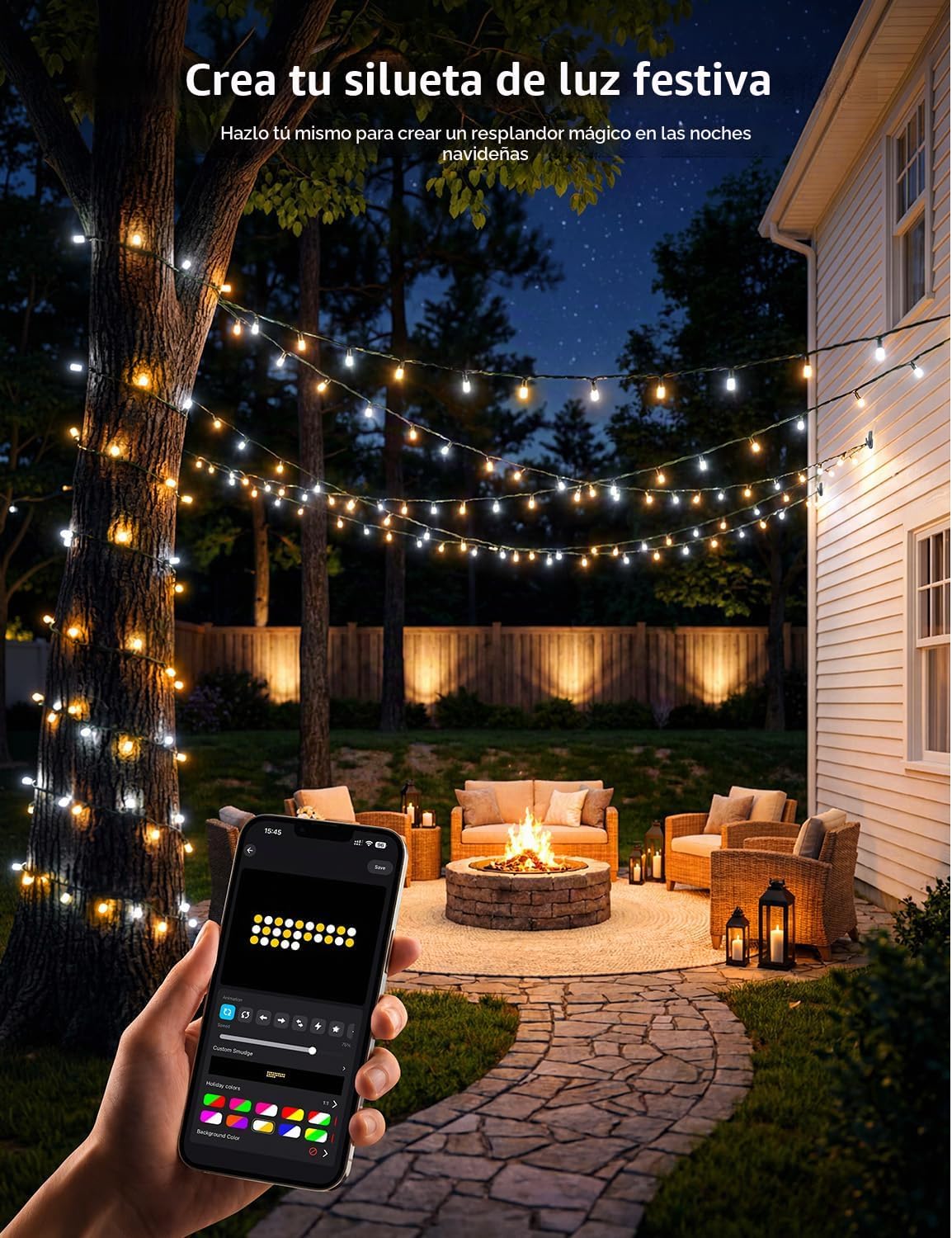 Minetom Luces LED RGB inteligentes que cambian de color, 198 pies,...