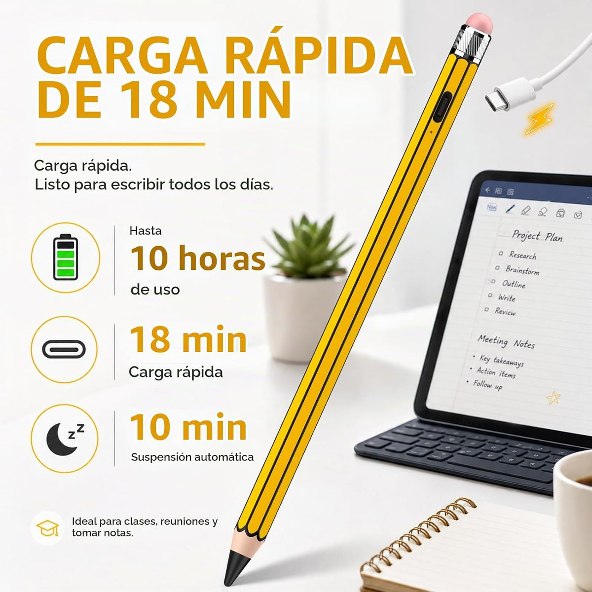 HATOKU Lápiz óptico estilo lápiz para Apple iPad 2018-2026, sin | C...