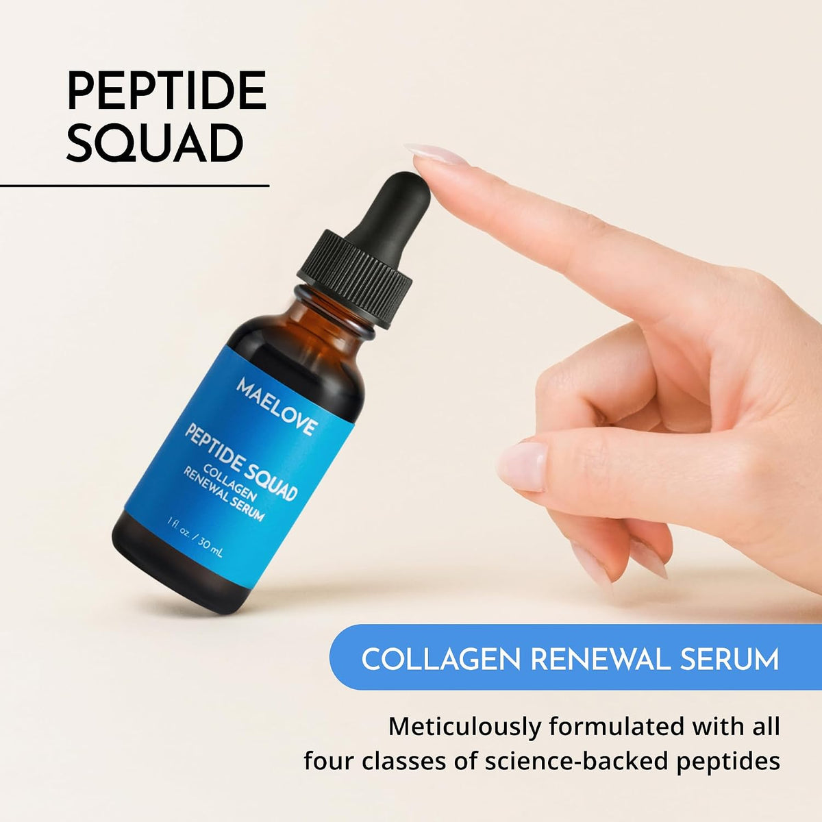 MAELOVE Peptide Squad - Suero renovador de colágeno con péptidos de...