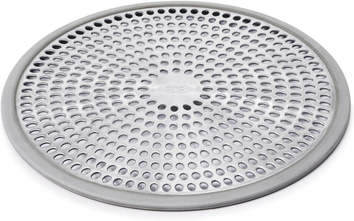 Protector de drenaje para ducha con buena sujeción OXO., Acero inox...