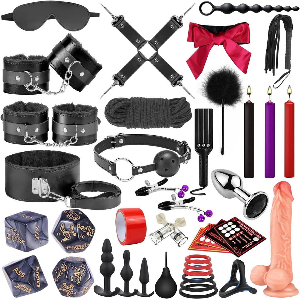 Juguetes sexuales BDSM Restricciones Dildo, Kit de 36 piezas de equ...