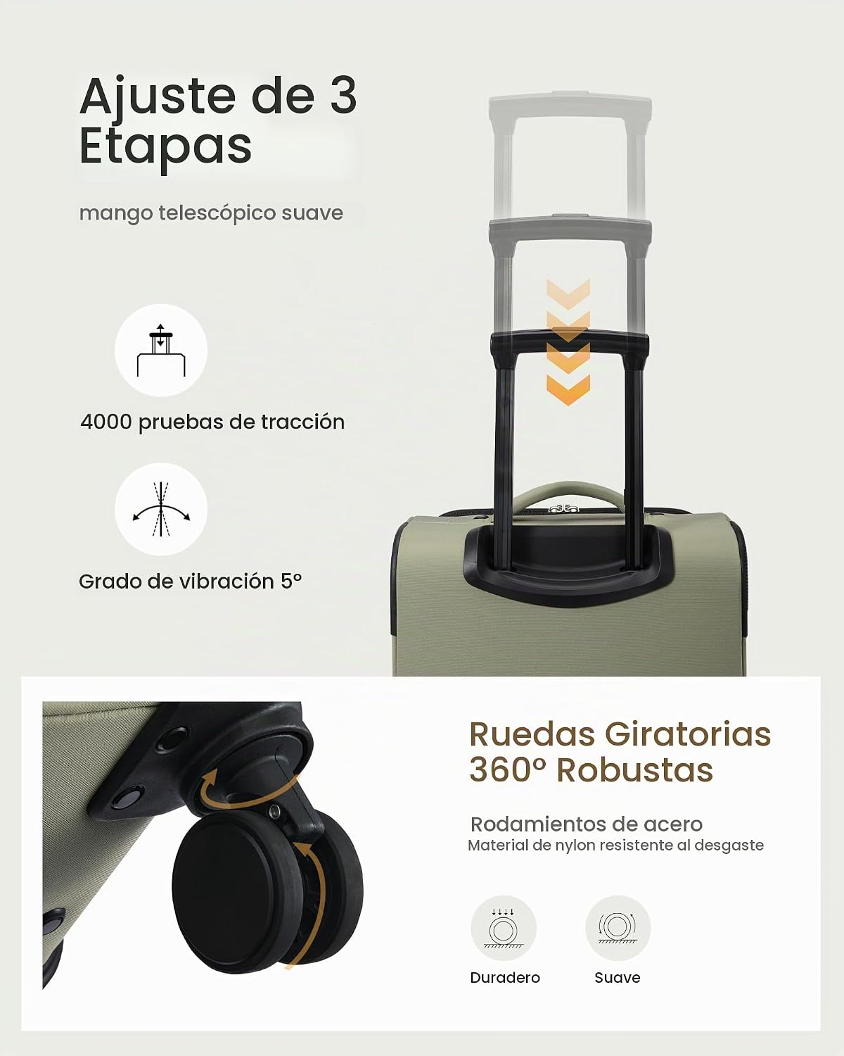 LOVEVOOK Maletas Softside con ruedas para viajes para mujeres y hom...