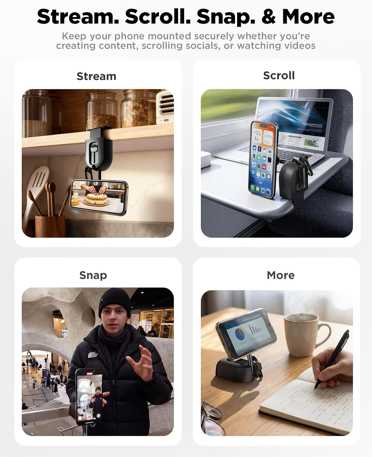 iOttie Treker Travel Essentials - Soporte magnético para teléfono d...