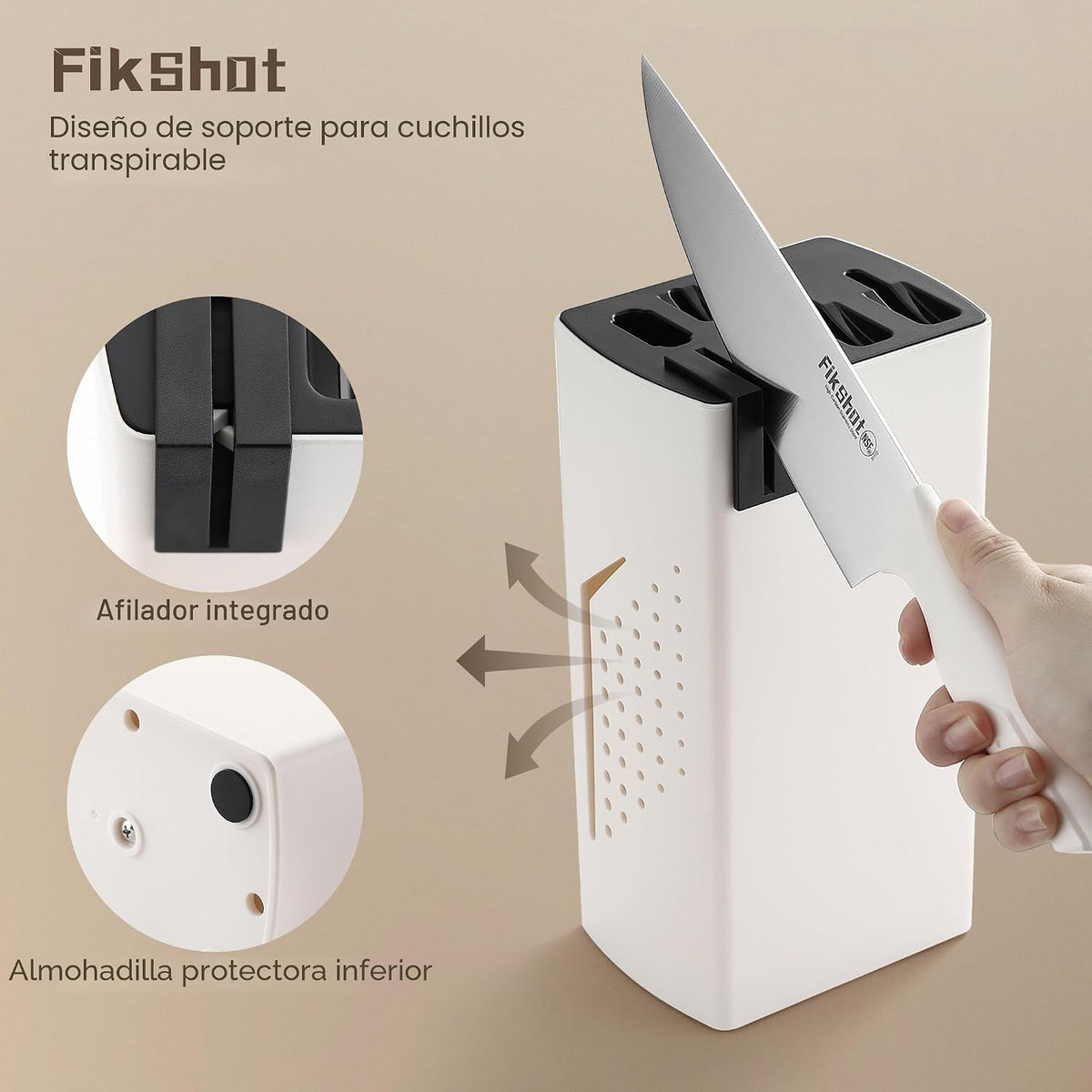 Juego de Cuchillos, FIKSHOT Juego de Cuchillos de Cocina de 6 Pieza...