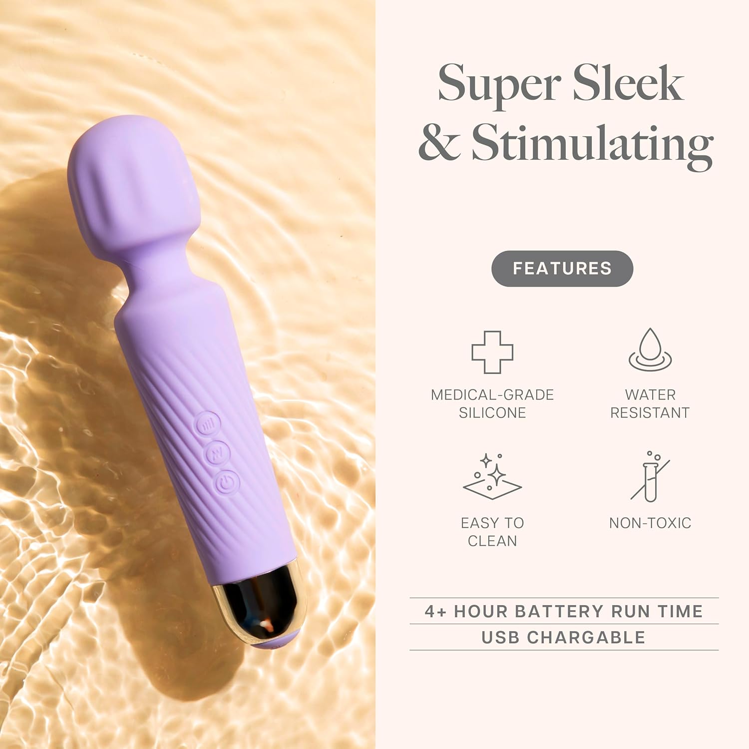 Vibrador Ava para mujeres \u2013 Vida útil de la batería de 4 horas...