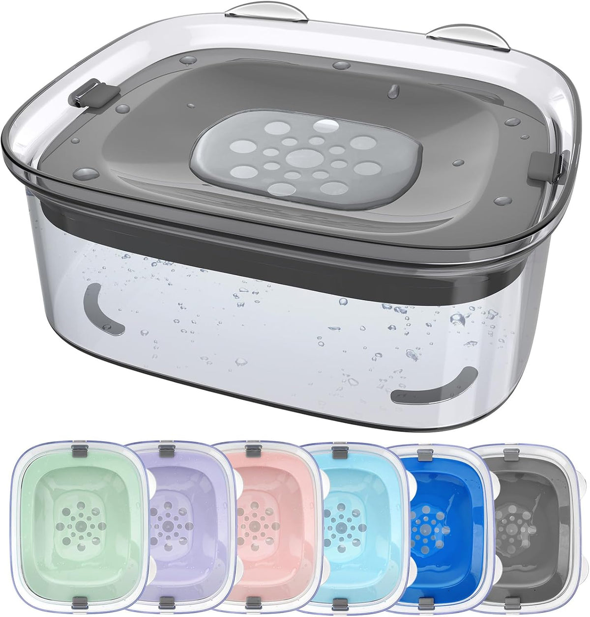 AONKEY Cuenco de agua para perros de 3L sin derrames, cuenco grande...