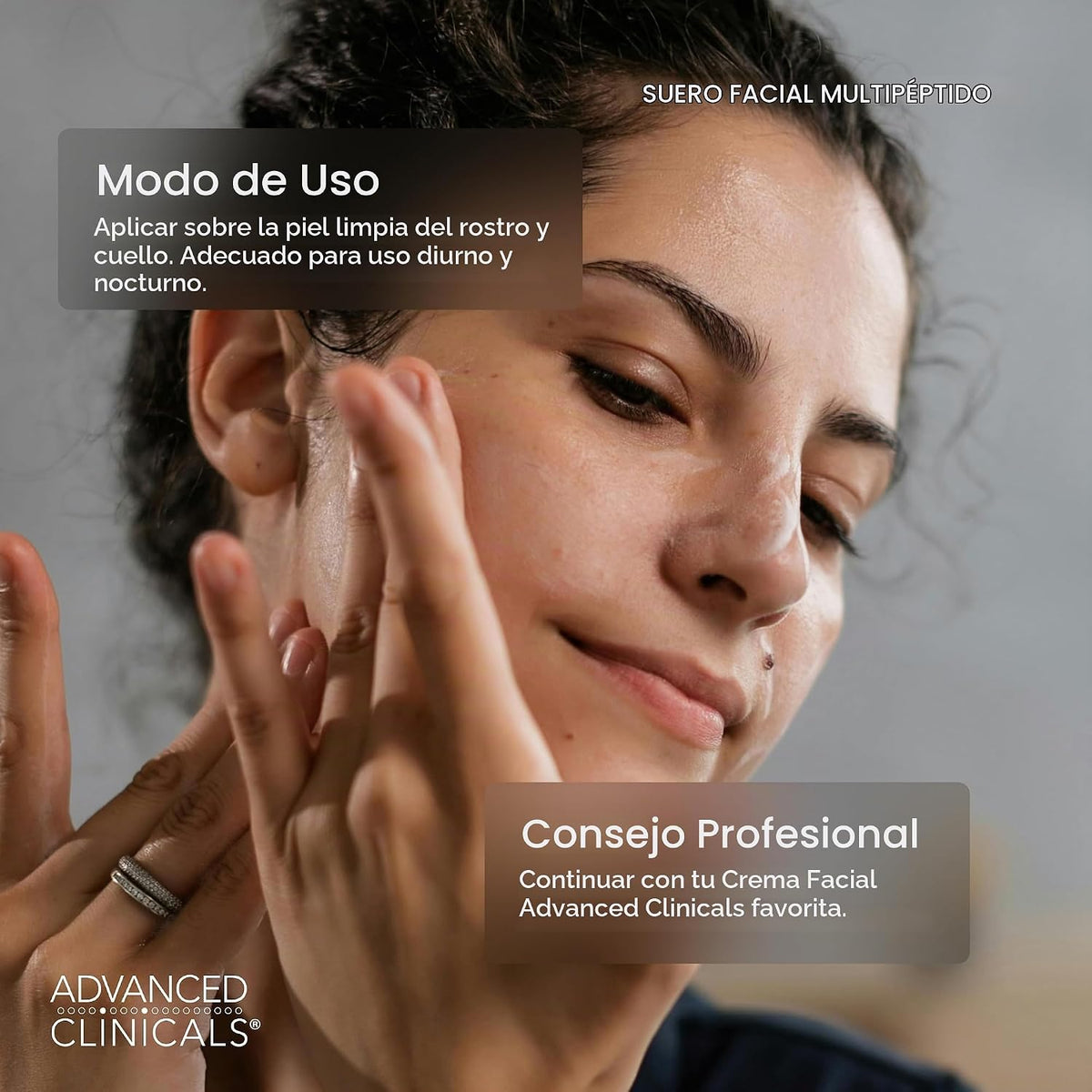Advanced Clinicals Suero multipéptido para la cara | Suero facial d...