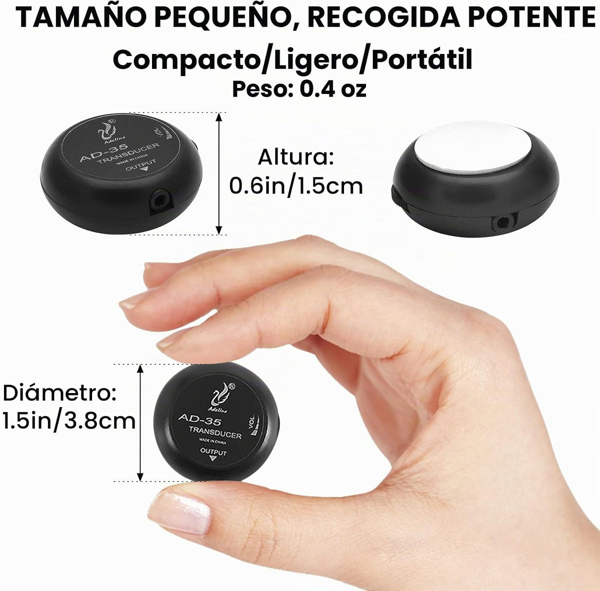 Pastilla de guitarra con control de volumen, transductor de micrófo...
