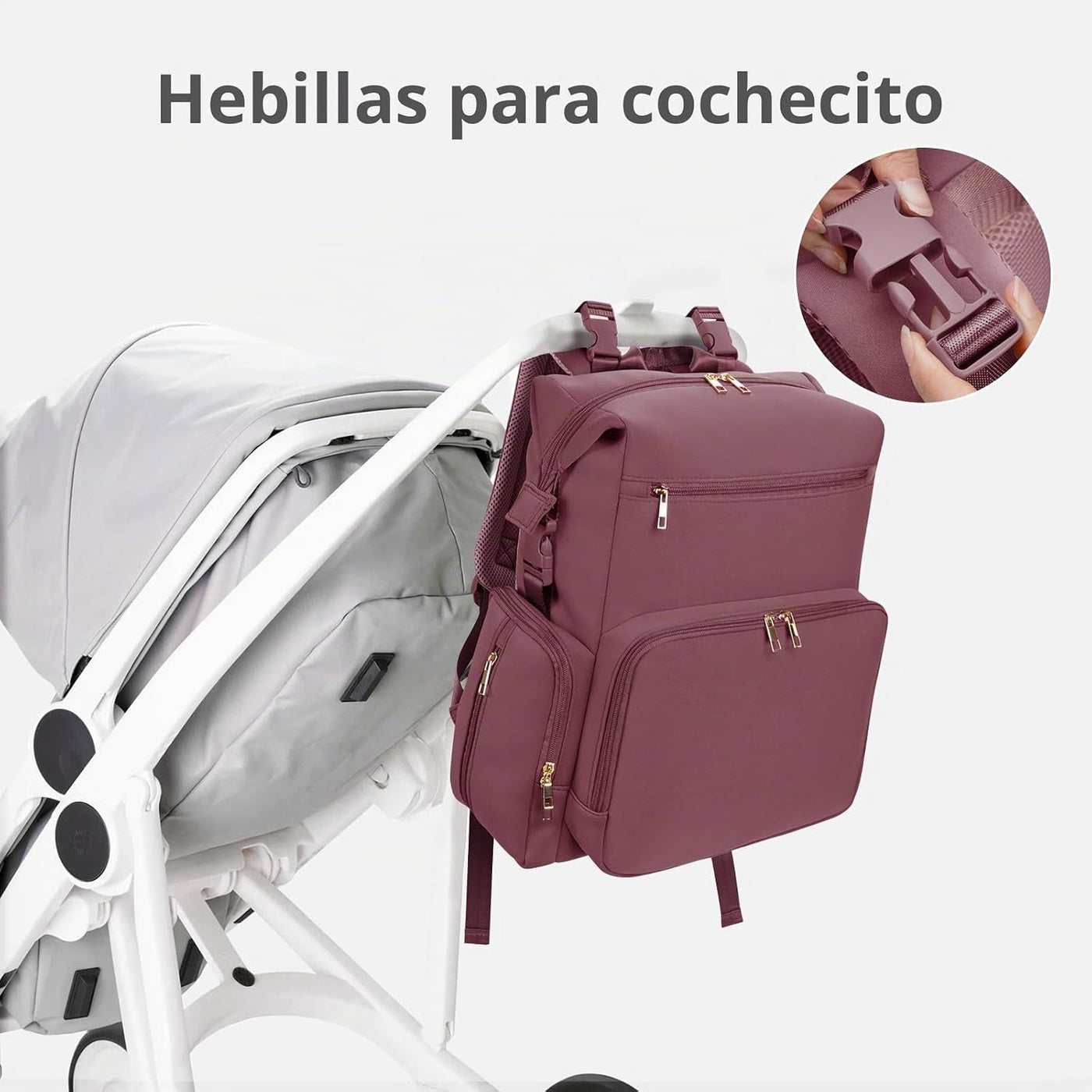CEI-CEI Mochila de neopreno para pañales con cambiador, bolsas gran...