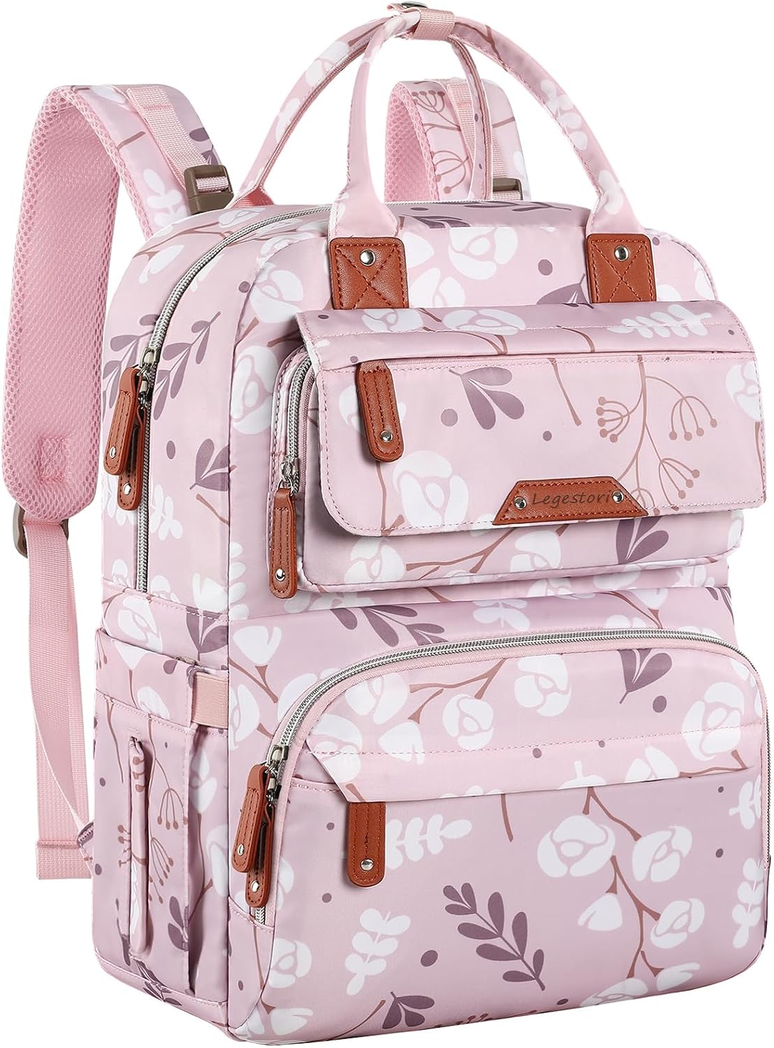 Mochila para pañales para bebé niña, bolsa de pañales impermeable m...