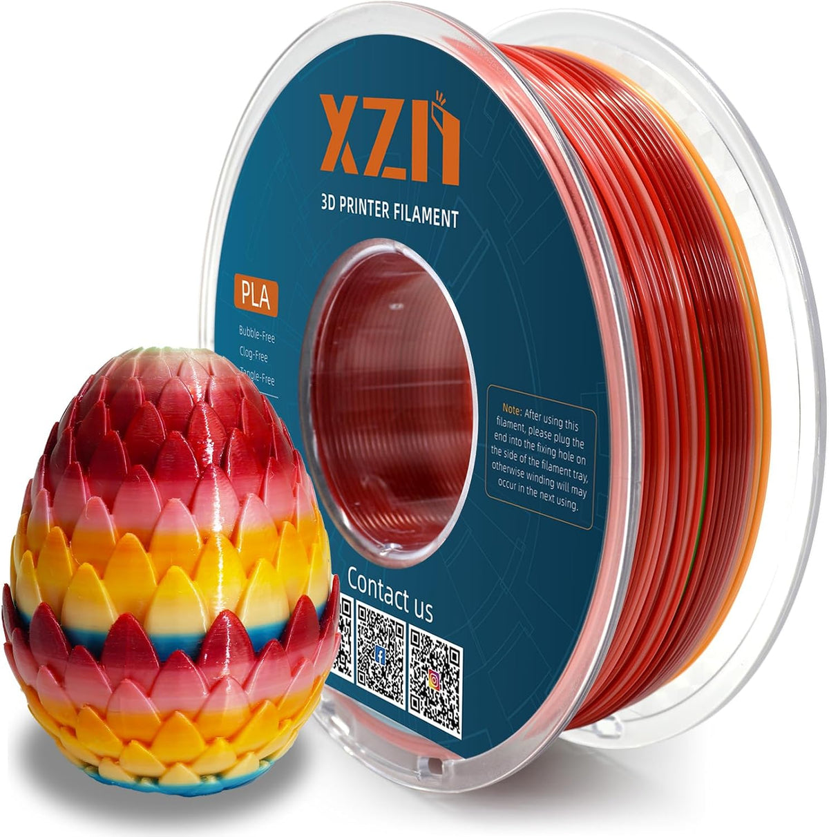XZN Filamento PLA 1.75mm, filamento multicolor para impresora 3D de...