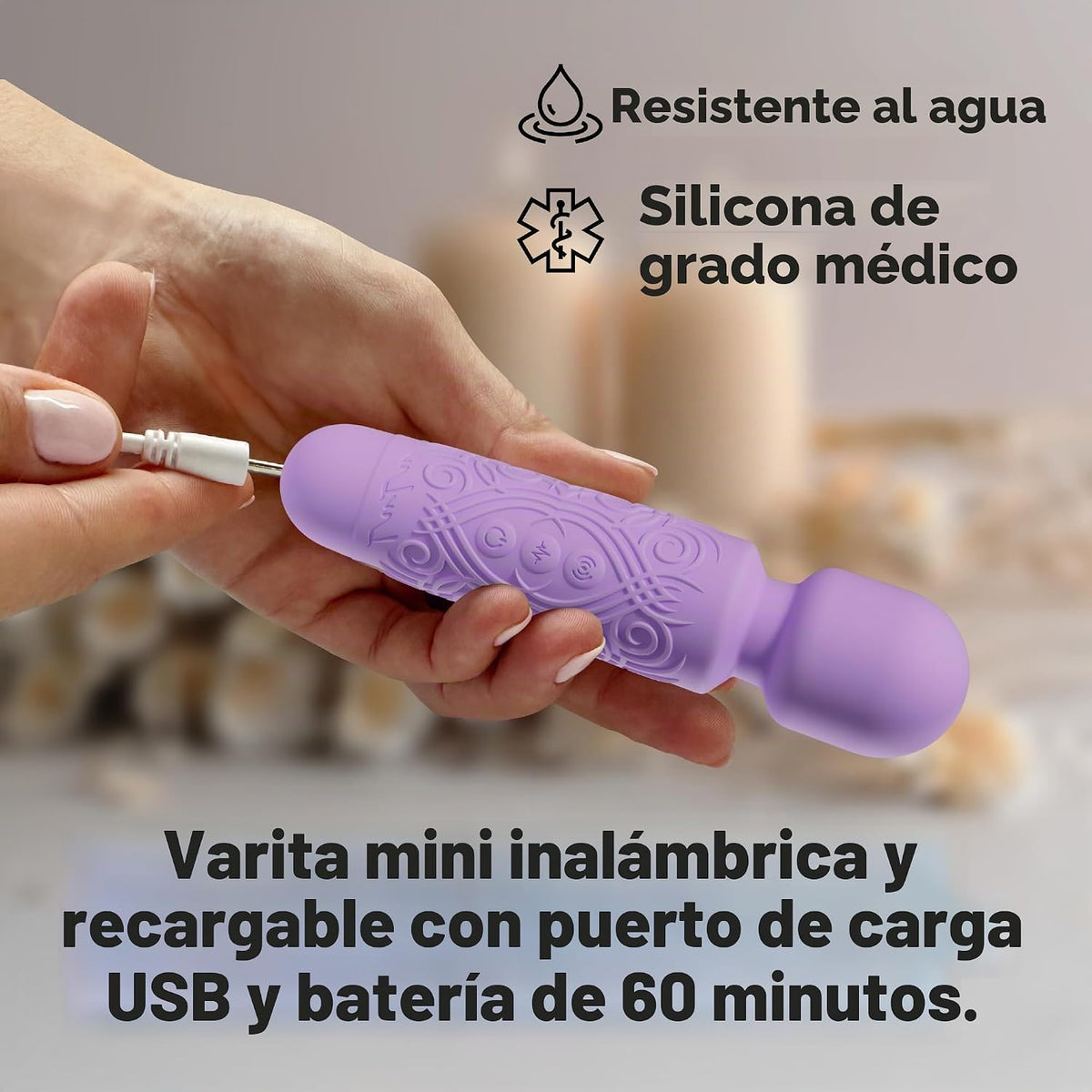 LuLu Mini masajeador personal de mano para espalda, cuello y hombro...