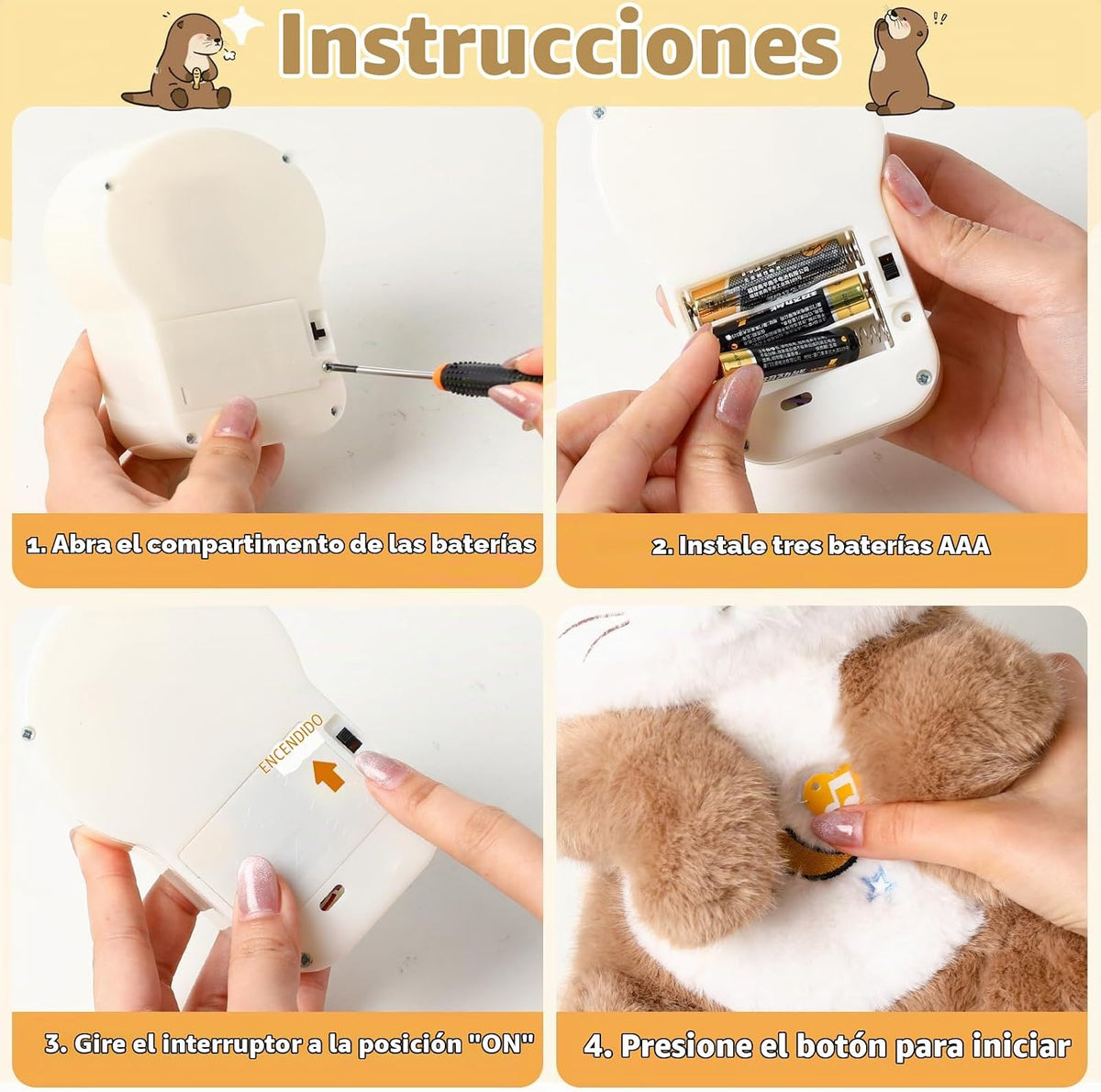 LLUKEME Baby Comfort Nutria Respirando Animal de peluche | Buddy-Fu...